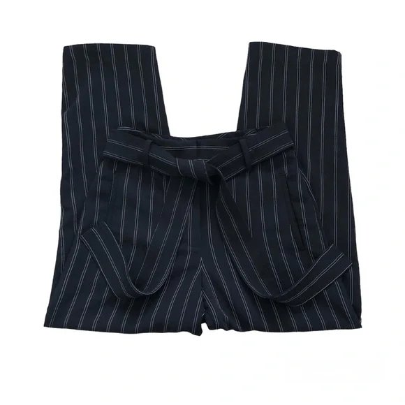 SOLD - Wilfred Aritzia Tie-Front Black Oak Pinstripe Jallade Trouser Pant Size 4 - Picture 6 of 16